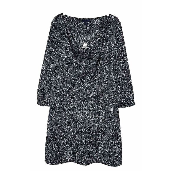 GAP Dresses & Skirts - Gap Womens Blue Animal Print 3/4 Dolman Sleeve Draped Dress Size 14 New